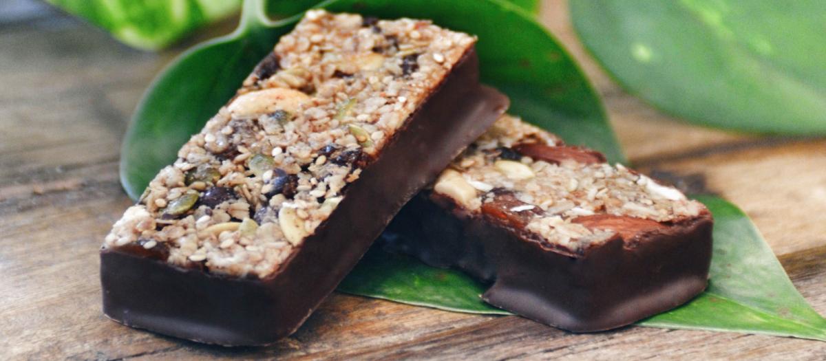 two organic muesli bars