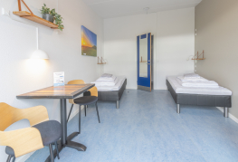 Værelse med to senge på Danhostel Rønde