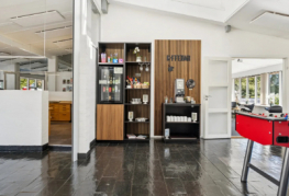 Fællesområde med kaffe- og trustbar Danhostel Vejle