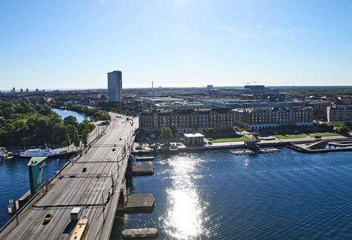 utsikt, centrum, övernattning, weekend, köpenhamn, vandrarhem, Danhostel, copenhagen city