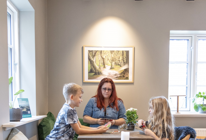 Hyggelig opholdsstue på Danhostel Rønde