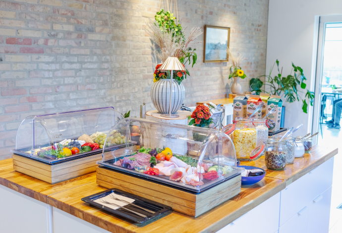 Morgenmad - hovedsageligt hjemmelavet og økologisk på Danhostel Rønde